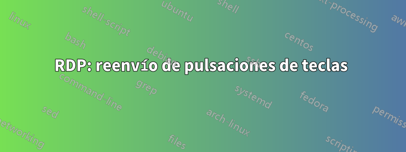 RDP: reenvío de pulsaciones de teclas