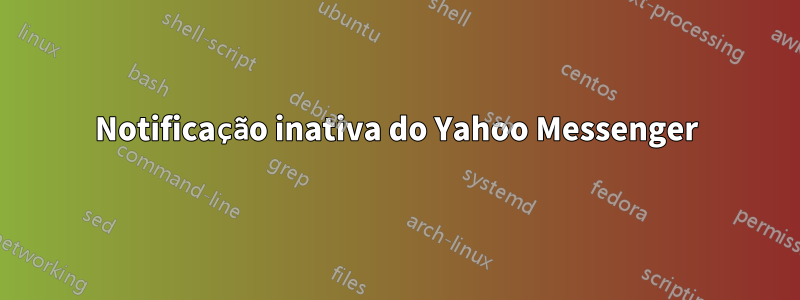 Notificação inativa do Yahoo Messenger