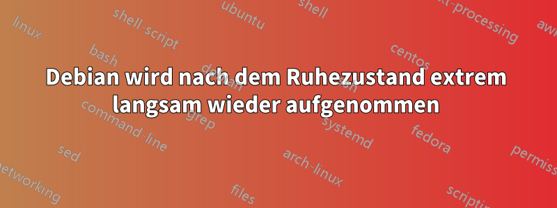 Debian wird nach dem Ruhezustand extrem langsam wieder aufgenommen