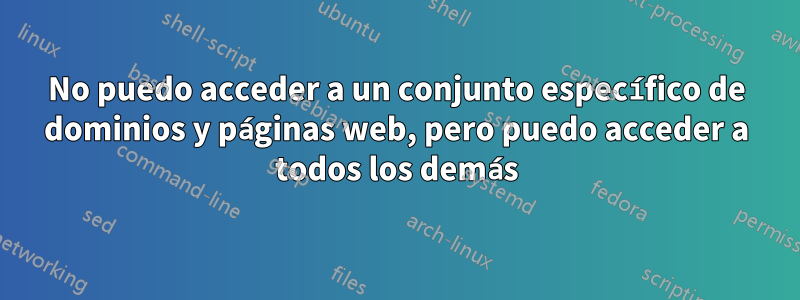 No puedo acceder a un conjunto específico de dominios y páginas web, pero puedo acceder a todos los demás