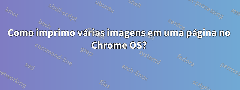 Como imprimo várias imagens em uma página no Chrome OS?