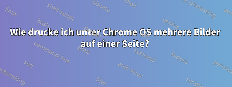 Wie drucke ich unter Chrome OS mehrere Bilder auf einer Seite?