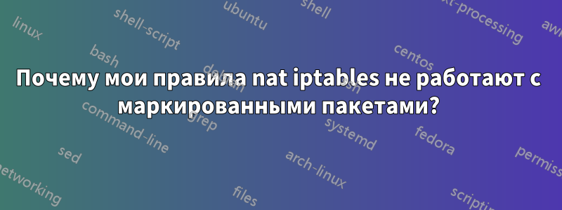 Почему мои правила nat iptables не работают с маркированными пакетами?