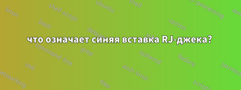 что означает синяя вставка RJ-джека?