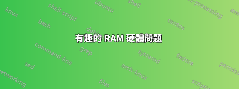 有趣的 RAM 硬體問題