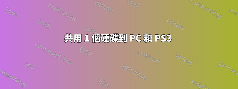 共用 1 個硬碟到 PC 和 PS3