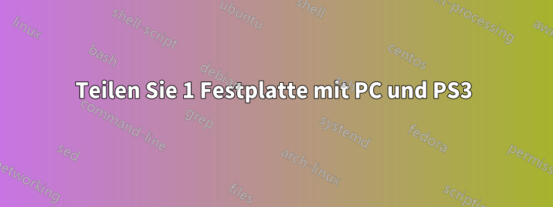 Teilen Sie 1 Festplatte mit PC und PS3