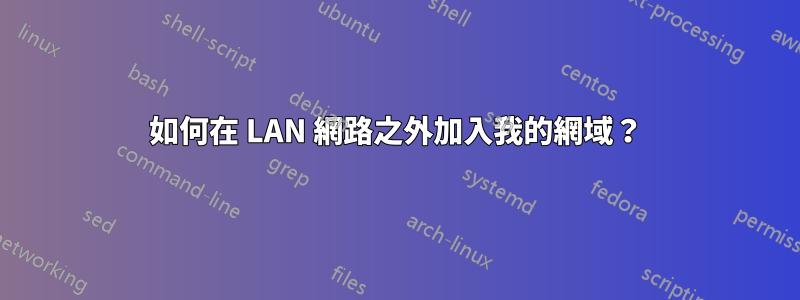 如何在 LAN 網路之外加入我的網域？