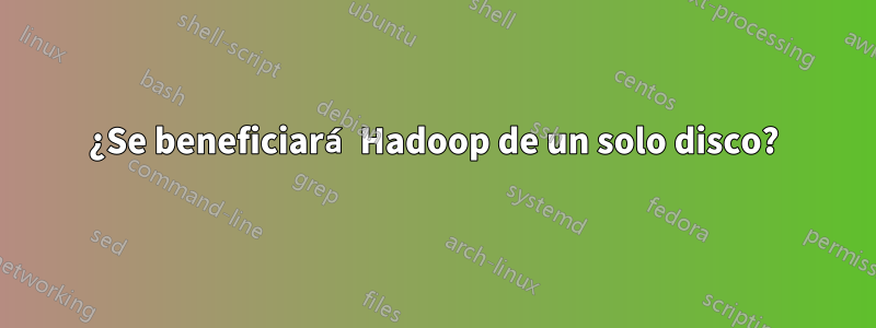 ¿Se beneficiará Hadoop de un solo disco?