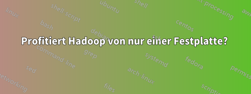 Profitiert Hadoop von nur einer Festplatte?