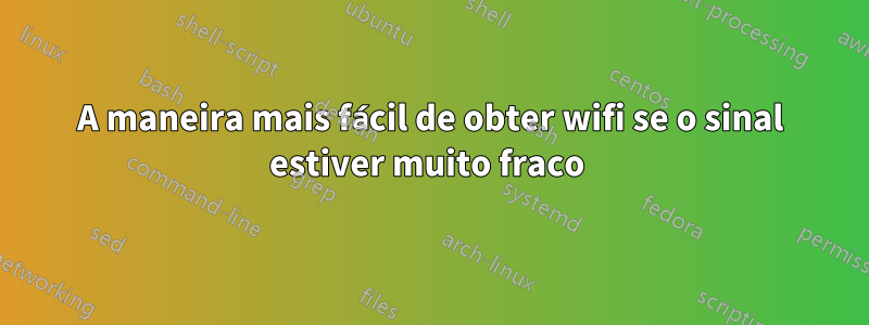 A maneira mais fácil de obter wifi se o sinal estiver muito fraco 