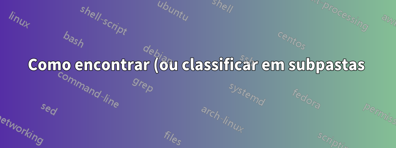 Como encontrar (ou classificar em subpastas) várias imagens TIFF com camadas e/ou transparência?