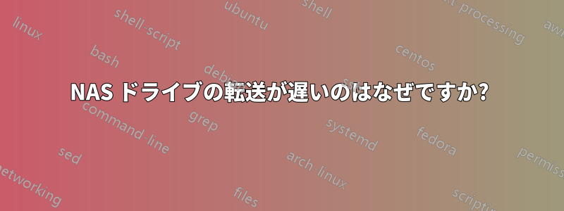 NAS ドライブの転送が遅いのはなぜですか?