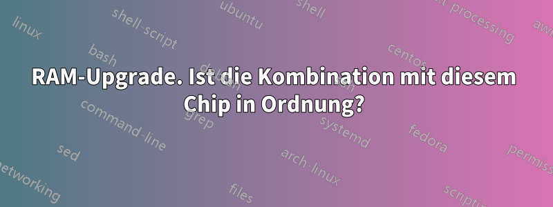 RAM-Upgrade. Ist die Kombination mit diesem Chip in Ordnung?