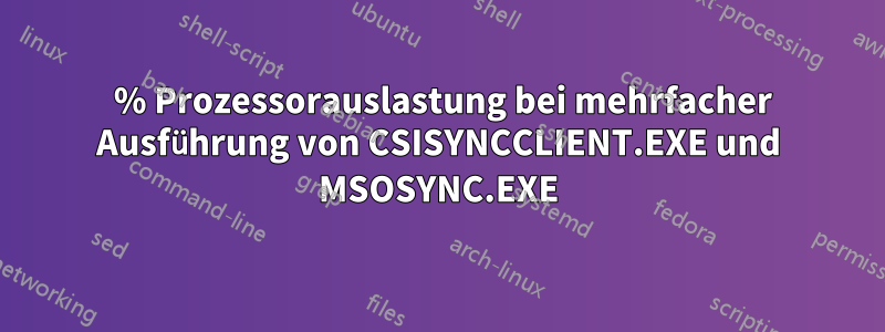 100 % Prozessorauslastung bei mehrfacher Ausführung von CSISYNCCLIENT.EXE und MSOSYNC.EXE