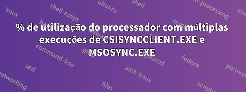 100% de utilização do processador com múltiplas execuções de CSISYNCCLIENT.EXE e MSOSYNC.EXE