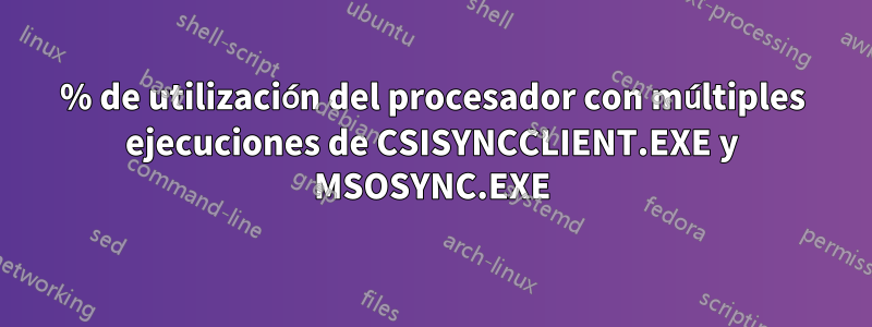 100% de utilización del procesador con múltiples ejecuciones de CSISYNCCLIENT.EXE y MSOSYNC.EXE