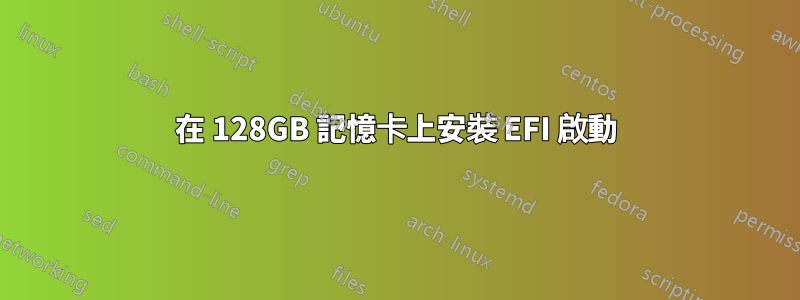 在 128GB 記憶卡上安裝 EFI 啟動