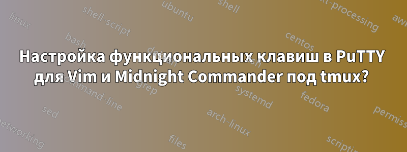 Настройка функциональных клавиш в PuTTY для Vim и Midnight Commander под tmux?