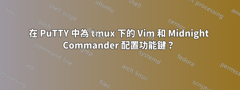 在 PuTTY 中為 tmux 下的 Vim 和 Midnight Commander 配置功能鍵？