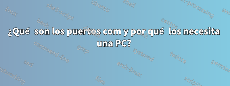 ¿Qué son los puertos com y por qué los necesita una PC?