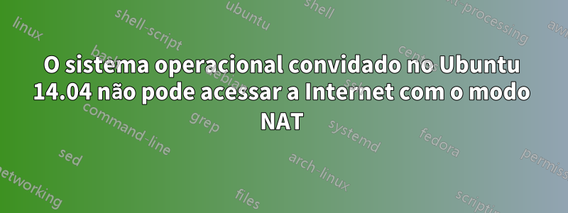 O sistema operacional convidado no Ubuntu 14.04 não pode acessar a Internet com o modo NAT