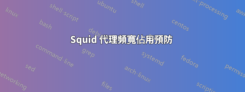 Squid 代理頻寬佔用預防