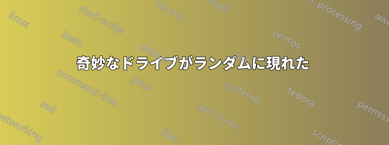 奇妙なドライブがランダムに現れた