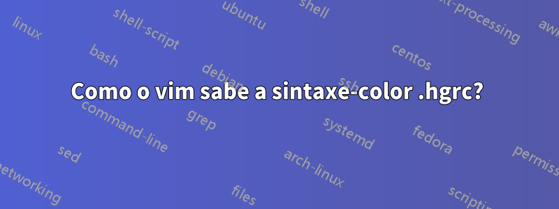 Como o vim sabe a sintaxe-color .hgrc?