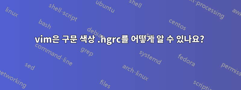 vim은 구문 색상 .hgrc를 어떻게 알 수 있나요?