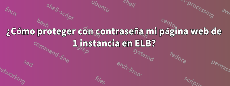 ¿Cómo proteger con contraseña mi página web de 1 instancia en ELB?