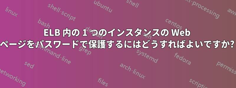 ELB 内の 1 つのインスタンスの Web ページをパスワードで保護するにはどうすればよいですか?