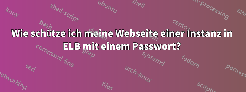 Wie schütze ich meine Webseite einer Instanz in ELB mit einem Passwort?