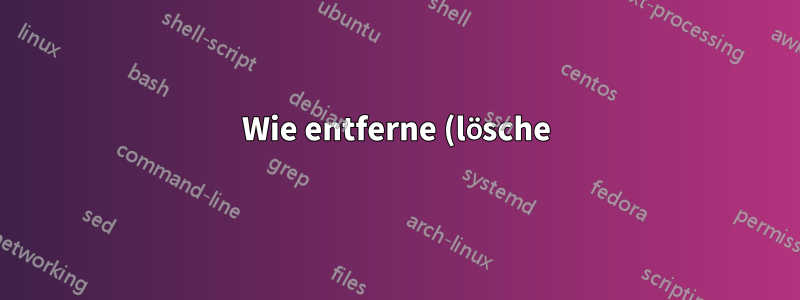 Wie entferne (lösche) ich den gesamten Text mit hochgestellter Formatierung?
