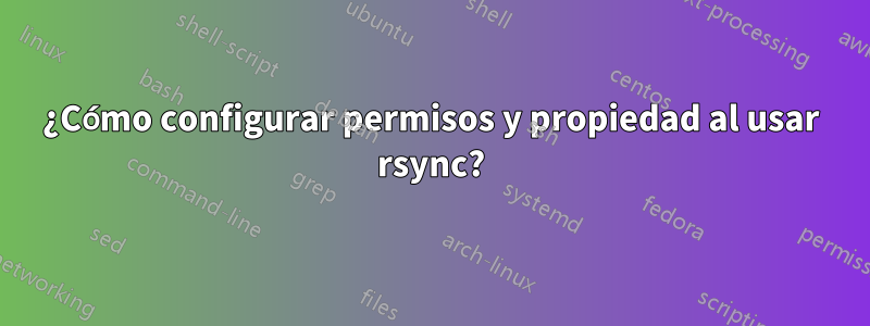 ¿Cómo configurar permisos y propiedad al usar rsync?