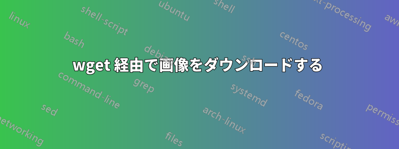 wget 経由で画像をダウンロードする
