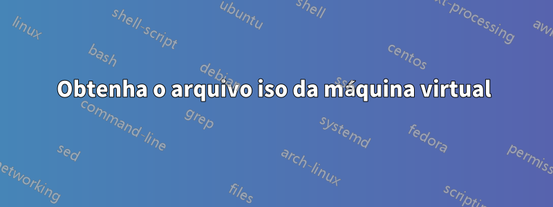 Obtenha o arquivo iso da máquina virtual