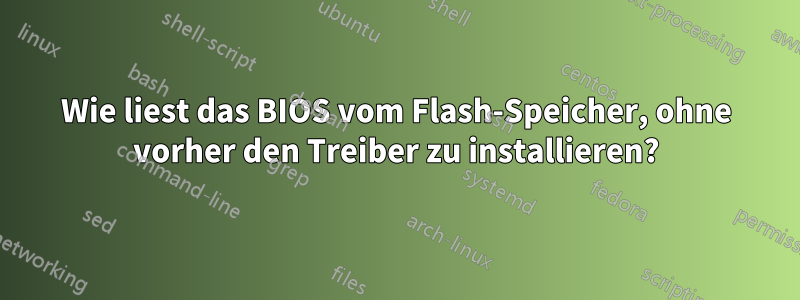 Wie liest das BIOS vom Flash-Speicher, ohne vorher den Treiber zu installieren?