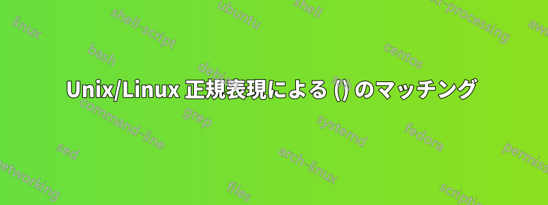 Unix/Linux 正規表現による () のマッチング