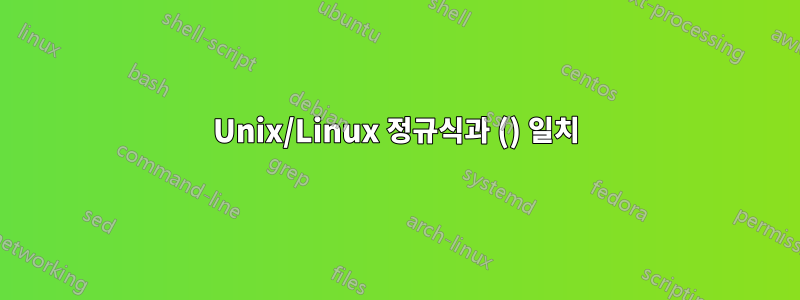 Unix/Linux 정규식과 () 일치