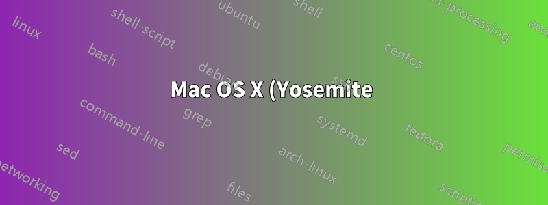 Mac OS X (Yosemite) 上的分區