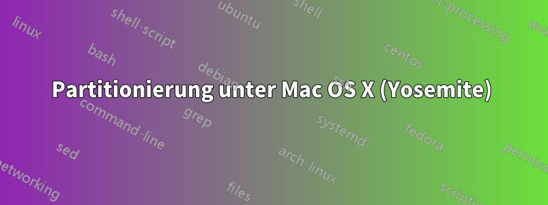 Partitionierung unter Mac OS X (Yosemite)