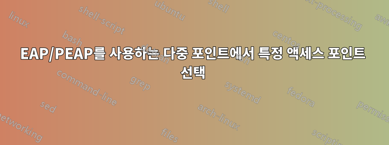 EAP/PEAP를 사용하는 다중 포인트에서 특정 액세스 포인트 선택