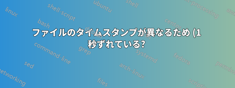 ファイルのタイムスタンプが異なるため (1 秒ずれている?)、rsync はすべてのファイルを再送信しています。