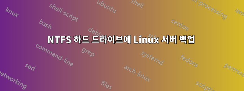 NTFS 하드 드라이브에 Linux 서버 백업
