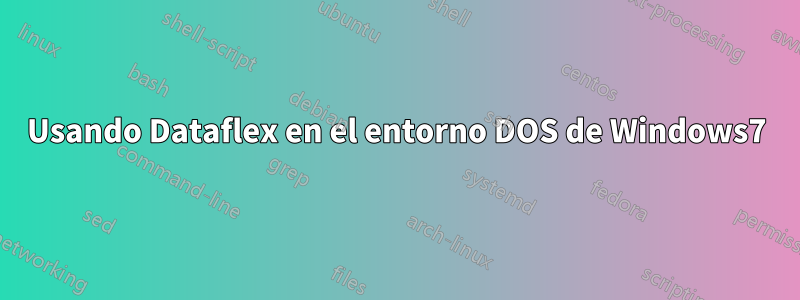 Usando Dataflex en el entorno DOS de Windows7