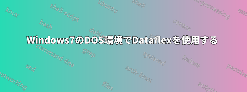 Windows7のDOS環境でDataflexを使用する