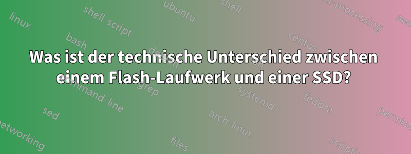 Was ist der technische Unterschied zwischen einem Flash-Laufwerk und einer SSD?