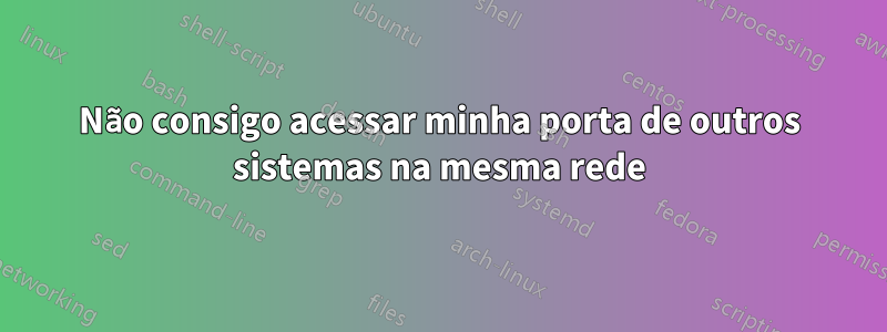 Não consigo acessar minha porta de outros sistemas na mesma rede
