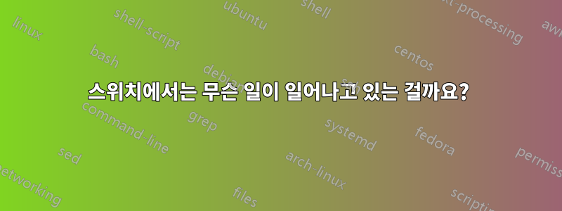 스위치에서는 무슨 일이 일어나고 있는 걸까요?